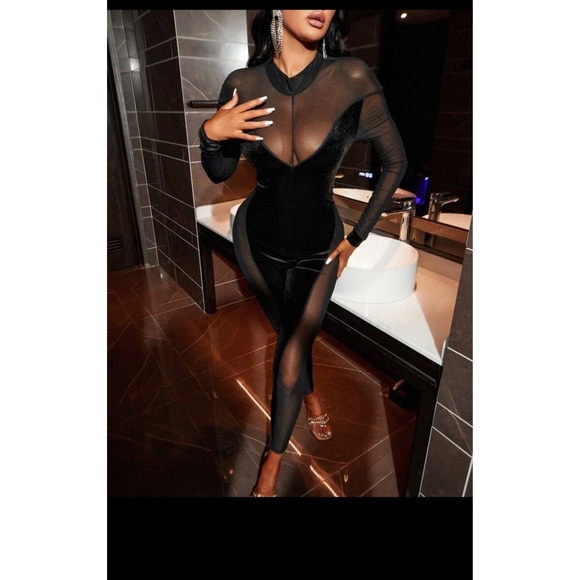 Mesh jumpsuit - Picture 3 of 4